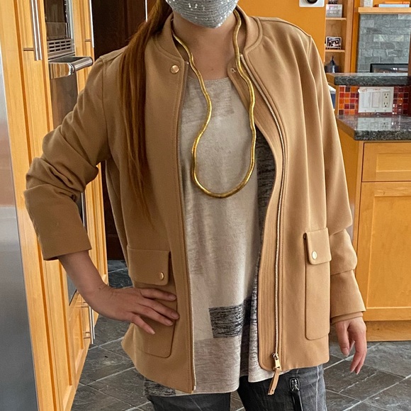 🍑 H&M Peach Coloured Jacket with Rose Gold Hardware 🍑 - Picture 1 of 3